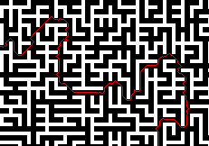 Find the cake Adaptation to labyrinth solving